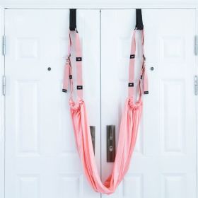 1pc Multifunctional Adjustable Yoga Strap For Stretching; Home Fitness Accessories (Color: pink)