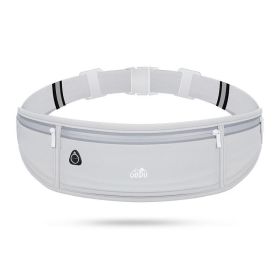 Slim Running Pack Exercise Waist Pack Belt Pouch Bags (Color: Grey)