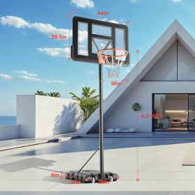 Basketball Hoop Outdoor Portable Goal Court System, Banned Platform Amazon (Color: Black)
